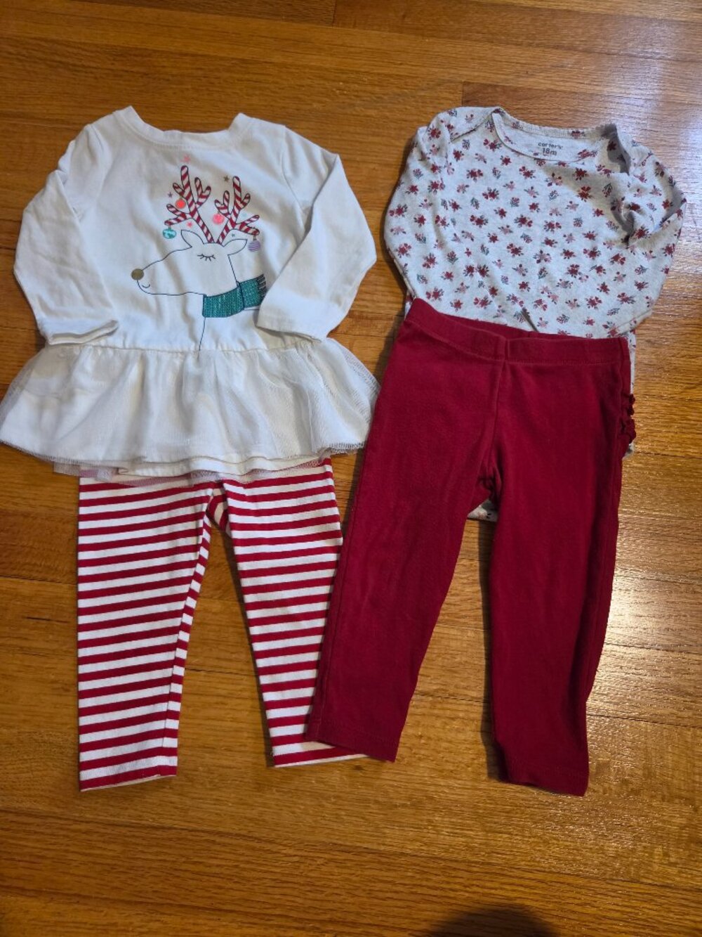 Bundle- 2 18mo Christmas/Winter Outfits Carters & Cat & Jack